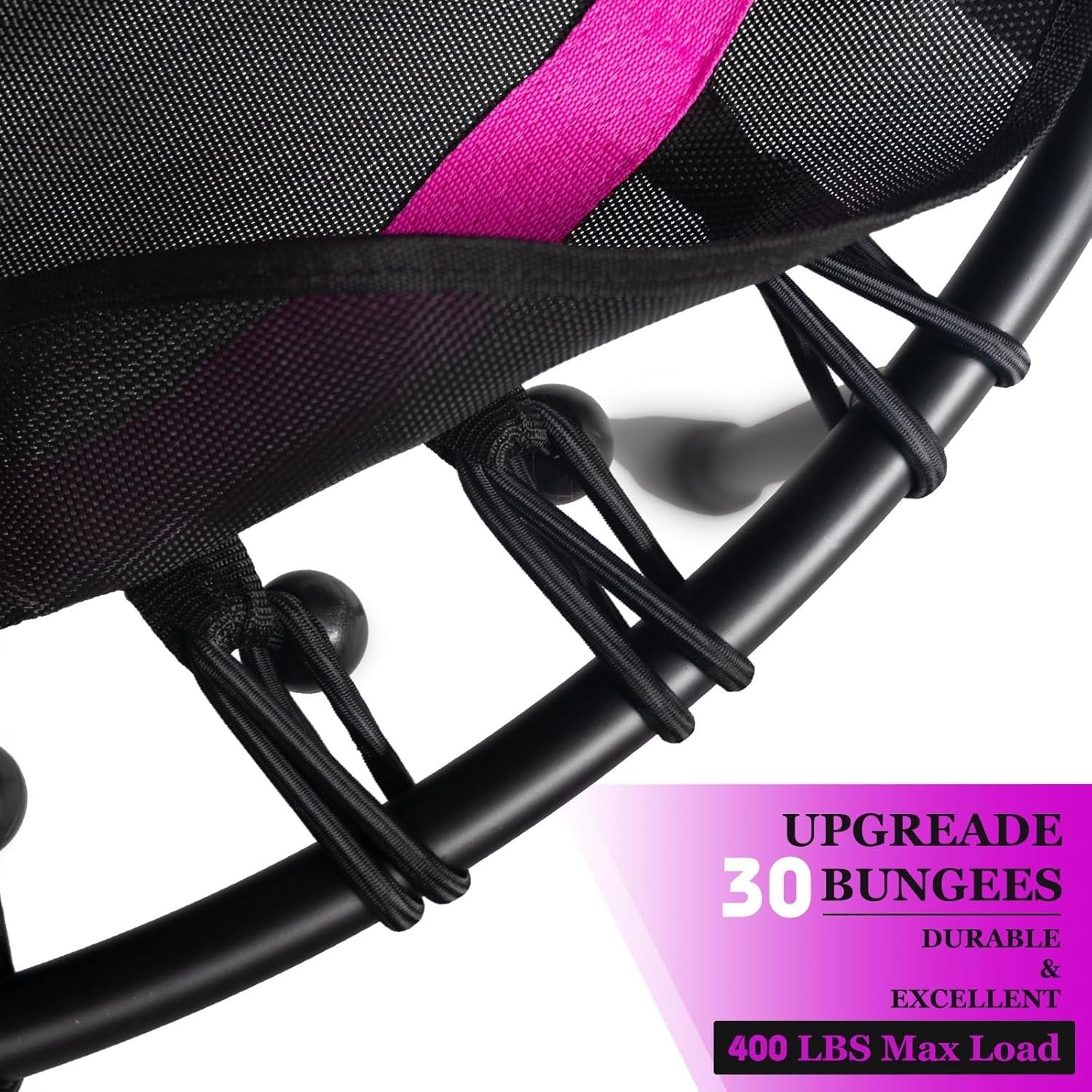 100cm Mini Rebounder Trampoline Quiet Indoor Fitness Handrail 400lb