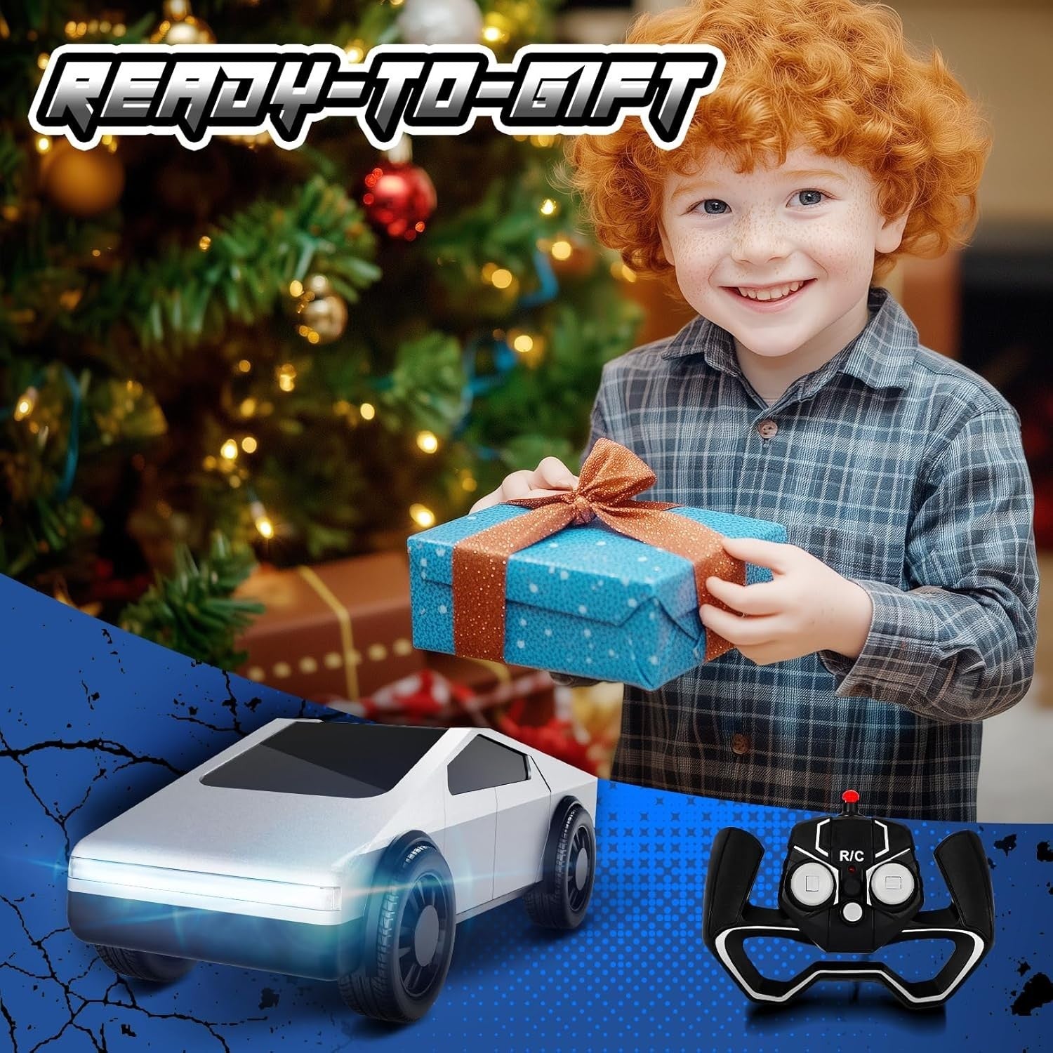 1:24 RC Car 27MHz High Speed Remote Control Truck LED Lights Rechargeable Gift 3