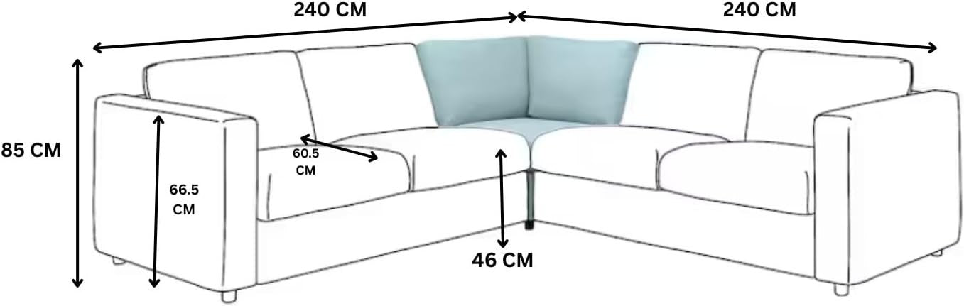 Modern Black Silver Crushed Velvet 5 Seater L-Shape Corner Sofa with Cushions