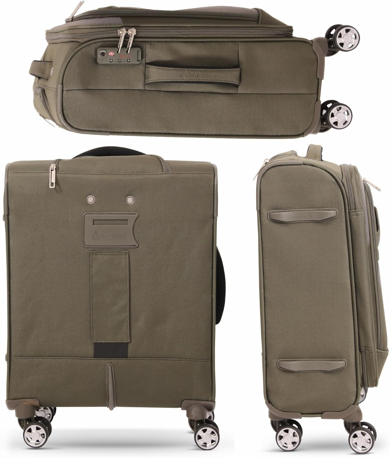 Expandable Cabin Suitcase 55x40x20 Lightweight Carry On 4 Wheel Ryanair
