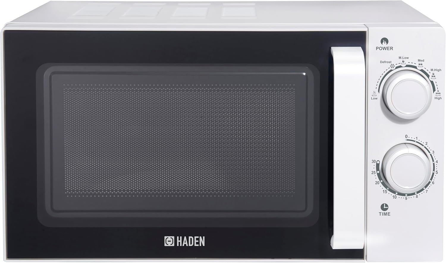 20L Stainless Steel Microwave Oven 700W White with 6 Power Levels