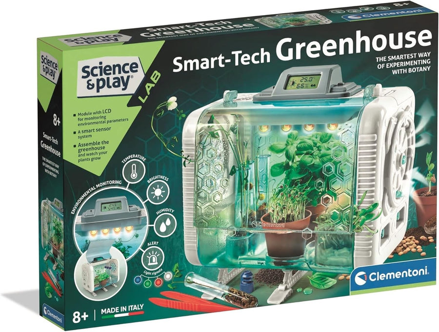 Smart-Tech Interactive STEM Greenhouse Kit with Sensors & LCD Display for Kids