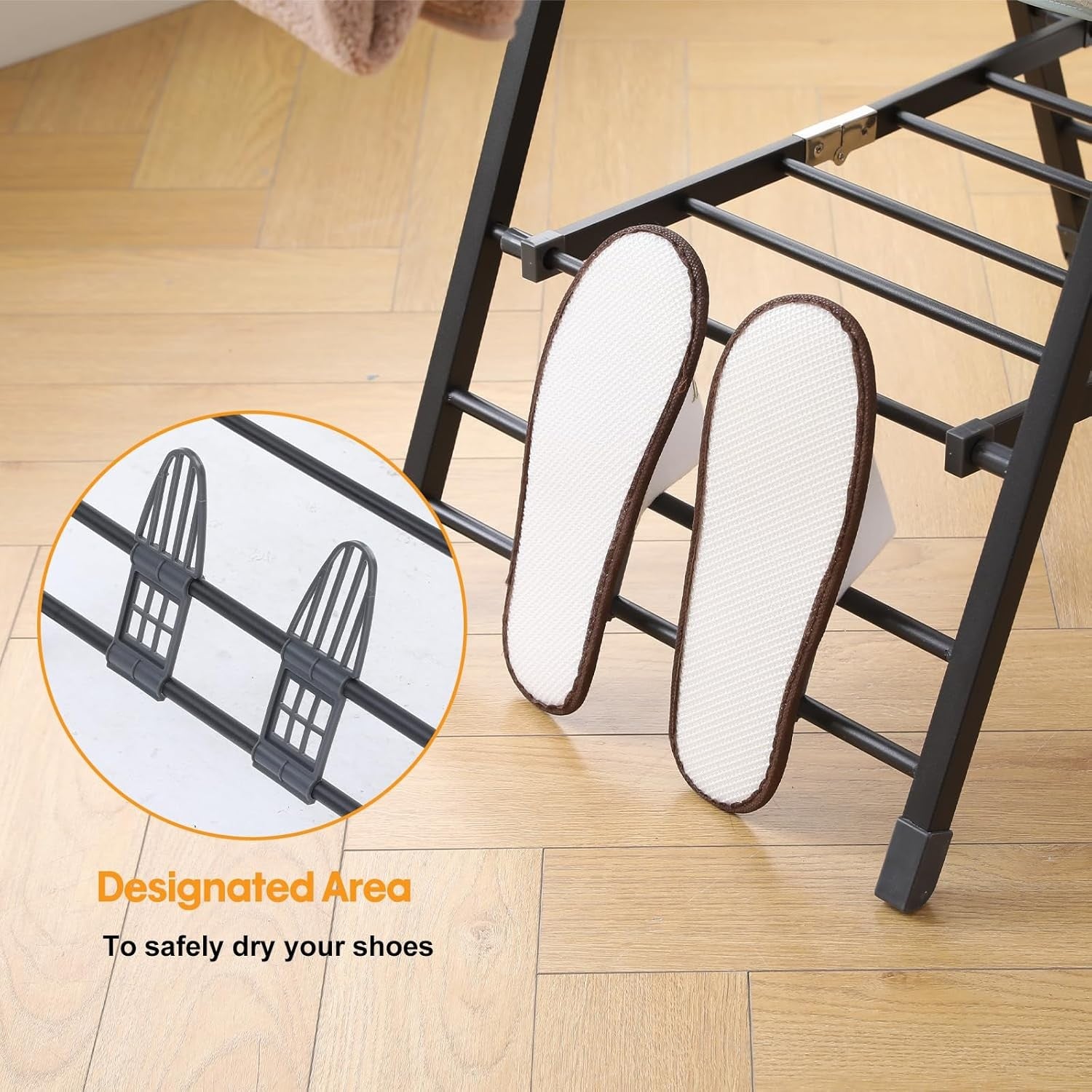 Foldable Winged Clothes Airer Large Laundry Drying Rack Indoor Outdoor