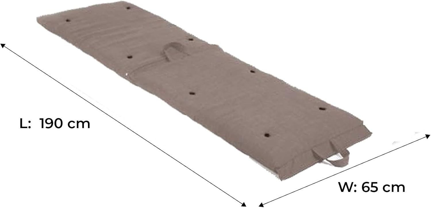 Single Roll-Up Futon Mattress | Folding Bed | Soft Touch | Slate Grey