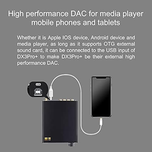 High-Res DAC & Bluetooth Preamp DX3 Pro+ USB Optical Coax Headphone Amp