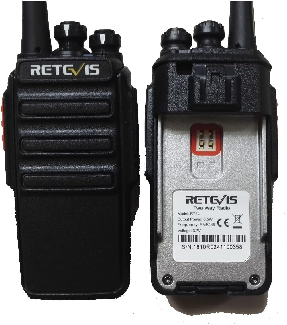 PMR446 Walkie Talkies 6 Pack Long Range 16 Channel Radio w Earpieces