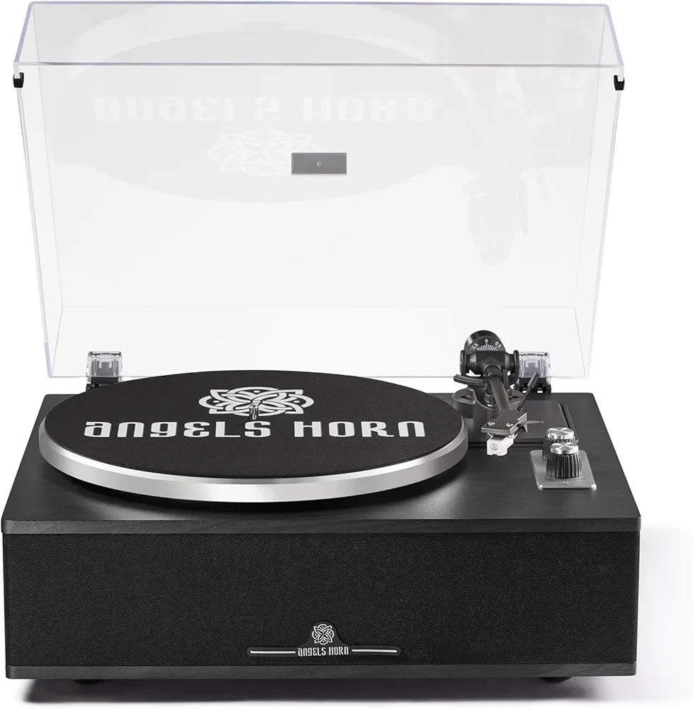 Bluetooth Vinyl Record Player HiFi Turntable Built-in Speakers 2-Speed Belt Driv