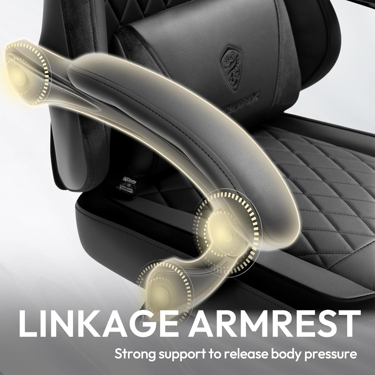Black Gaming Chair Recliner w/ Footrest Massage 145° Ergonomic