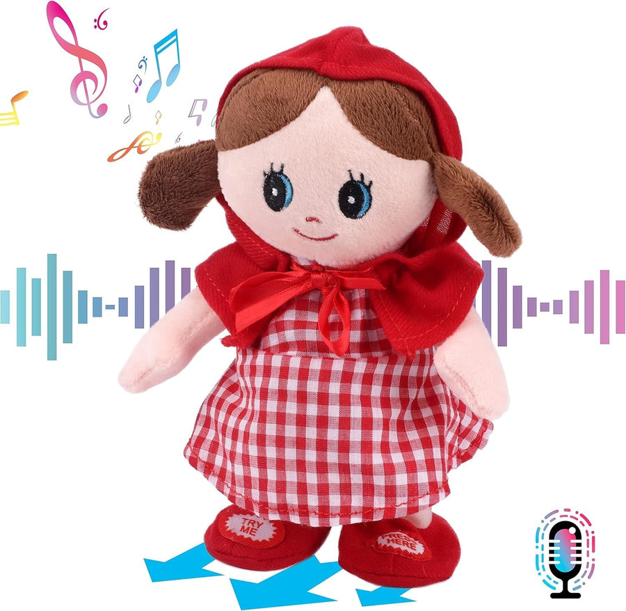 8in Talking Singing Walking Doll Repeats Voice Interactive Plush Toy Kids