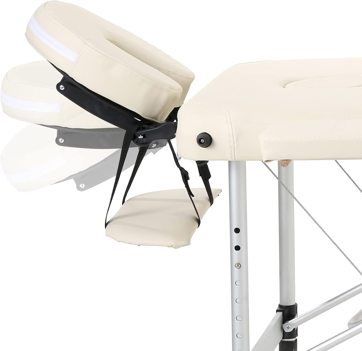 Portable Foldable Aluminum Massage Table with Adjustable Headrest & Carry Bag
