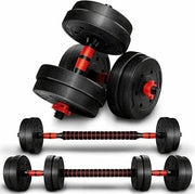 10KG Adjustable Dumbbell Barbell Set Pair Home Gym Fitness Weights