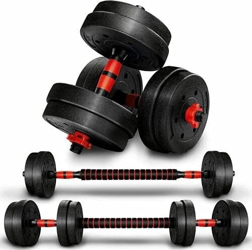 10KG Adjustable Dumbbell Barbell Set Pair Home Gym Fitness Weights