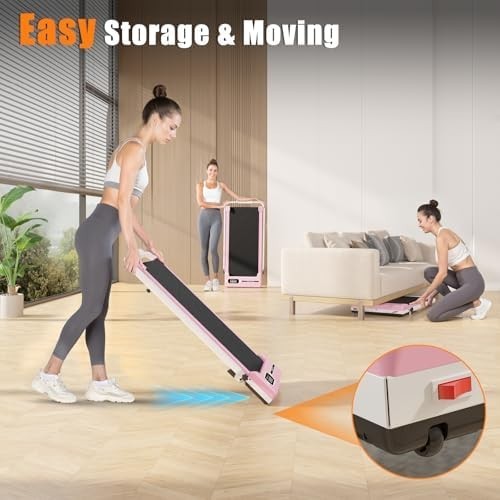 7% Incline Foldable Walking Pad Treadmill 1-8KM/H Under Desk Home Gym