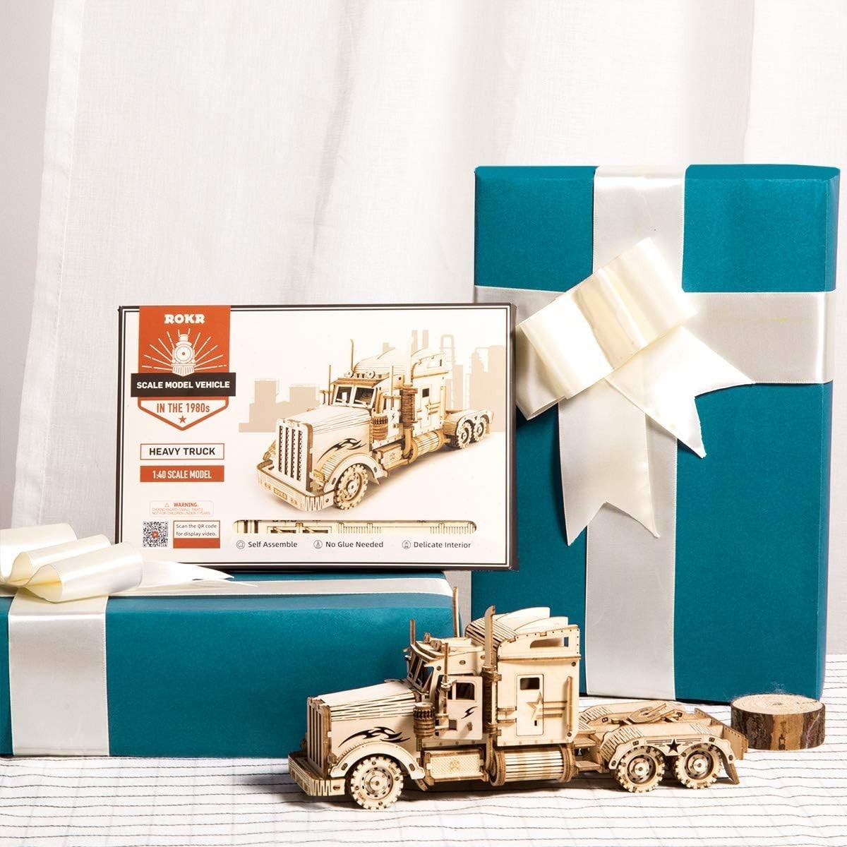 3D Wooden Truck Model Kit – Durable, Laser-Cut, Fun & Educational Gift
