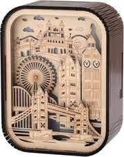 3D Wooden London Landmark Souvenir Light-Up Ornament Gift UK Travel Decor