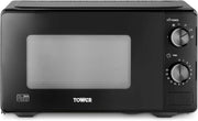 20L 800W Manual Microwave 5 Power Levels Defrost Black