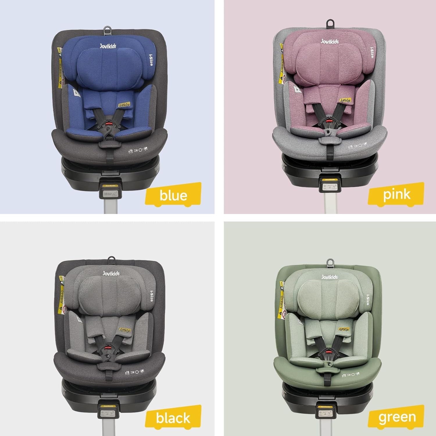 360° Rotating i-Size Baby Car Seat ISOFIX 40–150cm ERF Recline Safety