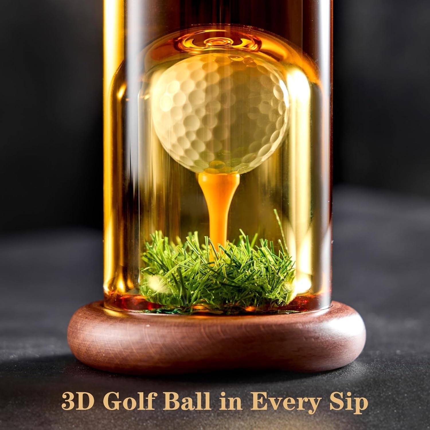 Golf Ball Whiskey Decanter Set with Glasses – 850ml Liquor Dispenser Gift
