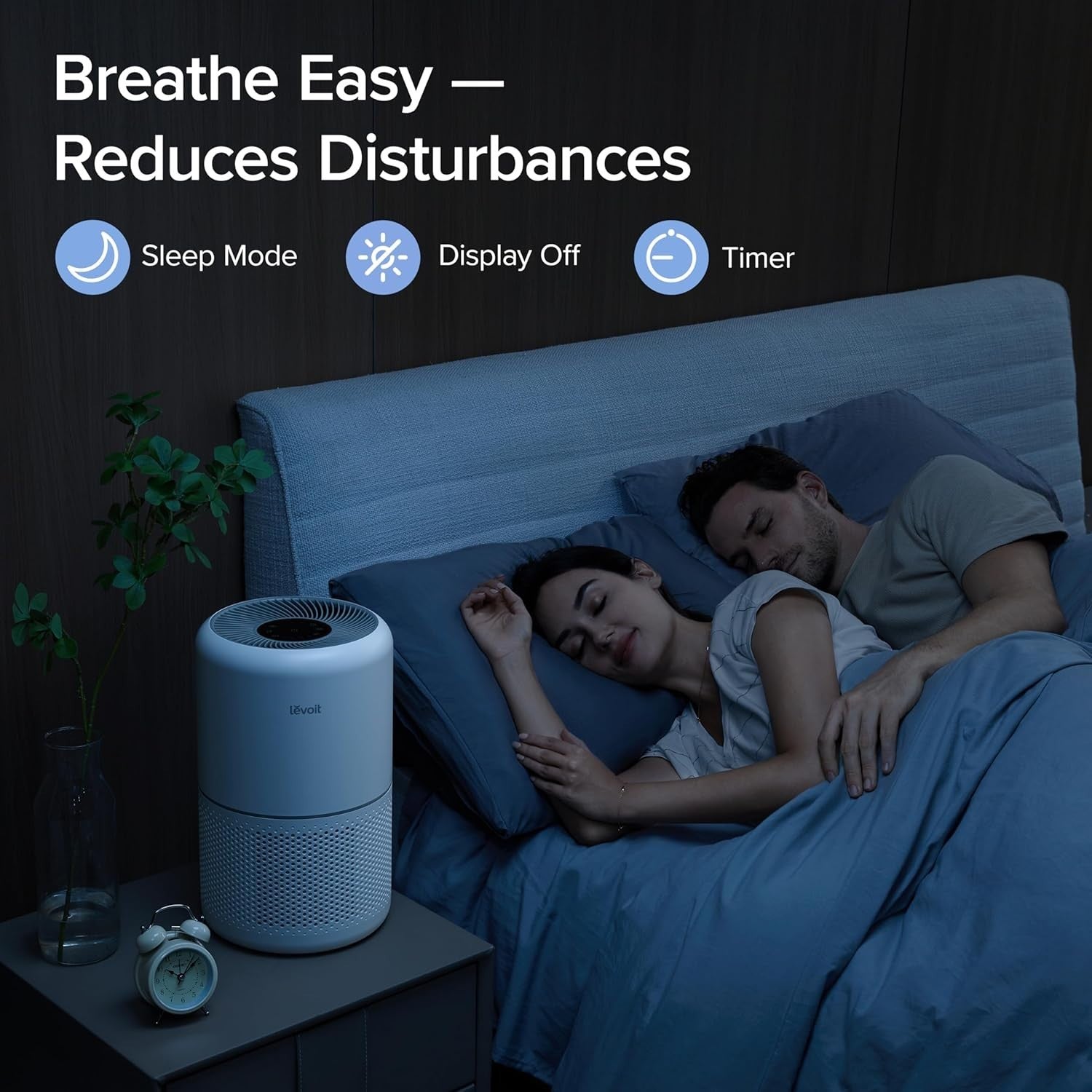 HEPA Air Purifier 80m² CADR 187 Quiet Allergy Pet Odour Removal