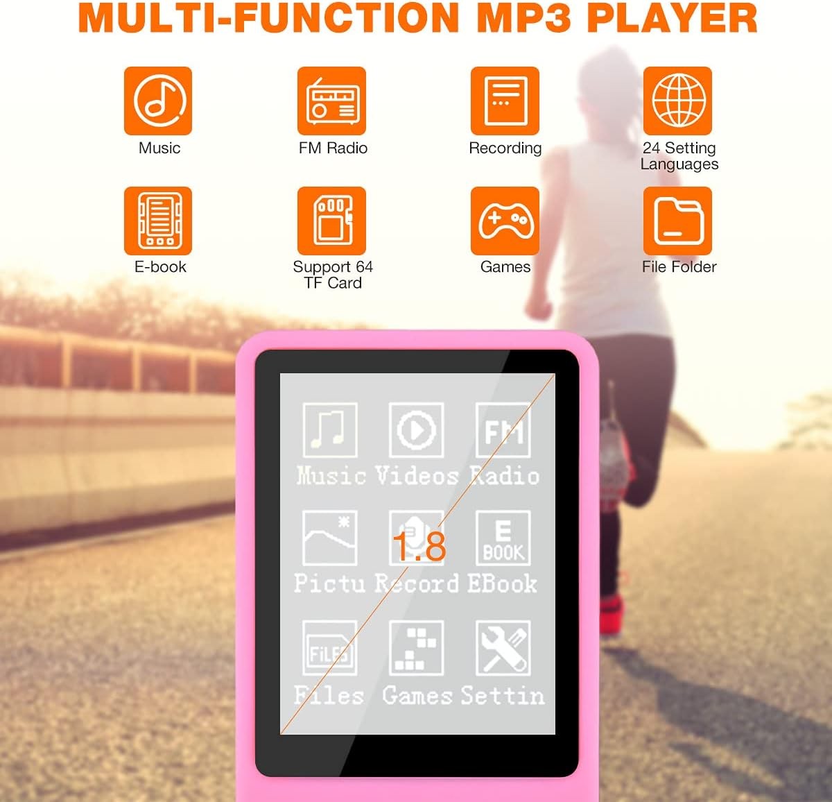 8GB MP3/MP4 Music Player Portable HiFi FM Radio Voice Recorder