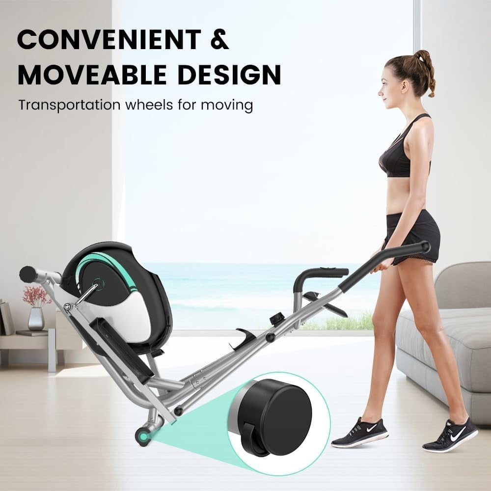 Quiet Elliptical Cross Trainer 8 - Level Magnetic Resistance Home Gym