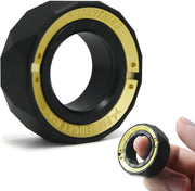 Black Lightning Fidget Ring Metal Click Slider Stress Relief ADHD