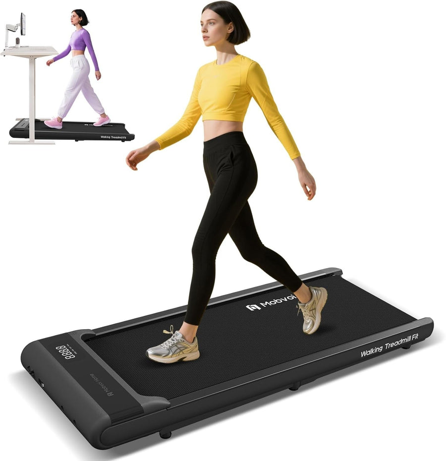 Compact Under Desk Treadmill 6KM/H AI Coaching LED Display Home Office