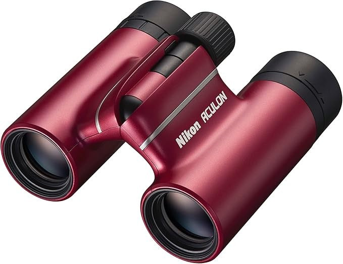 8x21 Compact Red Binoculars | Lightweight Travel Optics | Bright Clear View
