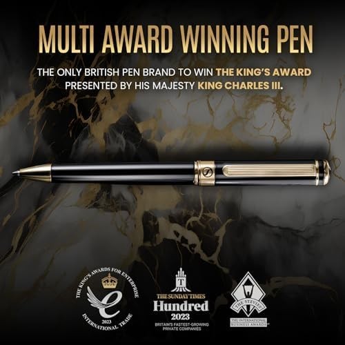 Luxury Black Gold Ballpoint Pen ✨ Smooth Refillable Executive Writing Tool