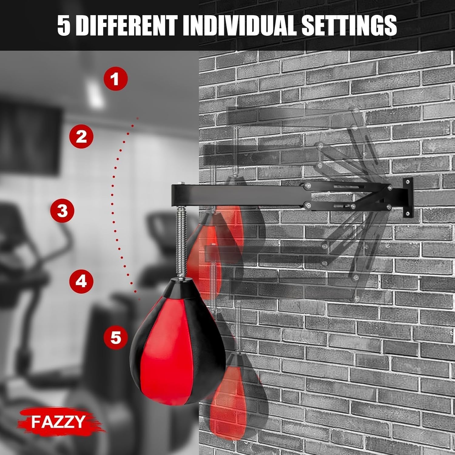 Boxing Speed Bag Set Wall Mount Adjustable Reflex Punch Ball