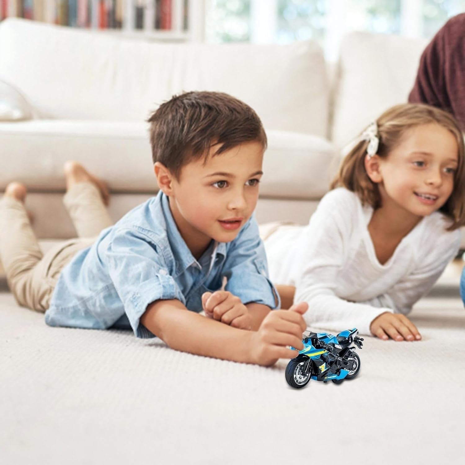 Pull Back Motorcycle Toy with Light & Sound | Durable Alloy Model for Kids