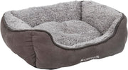 Small Dog Box Bed 50x40cm Grey Washable Non Slip