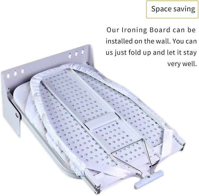 Wall Mounted Ironing Board Fold Away Rotatable Space Saving Design