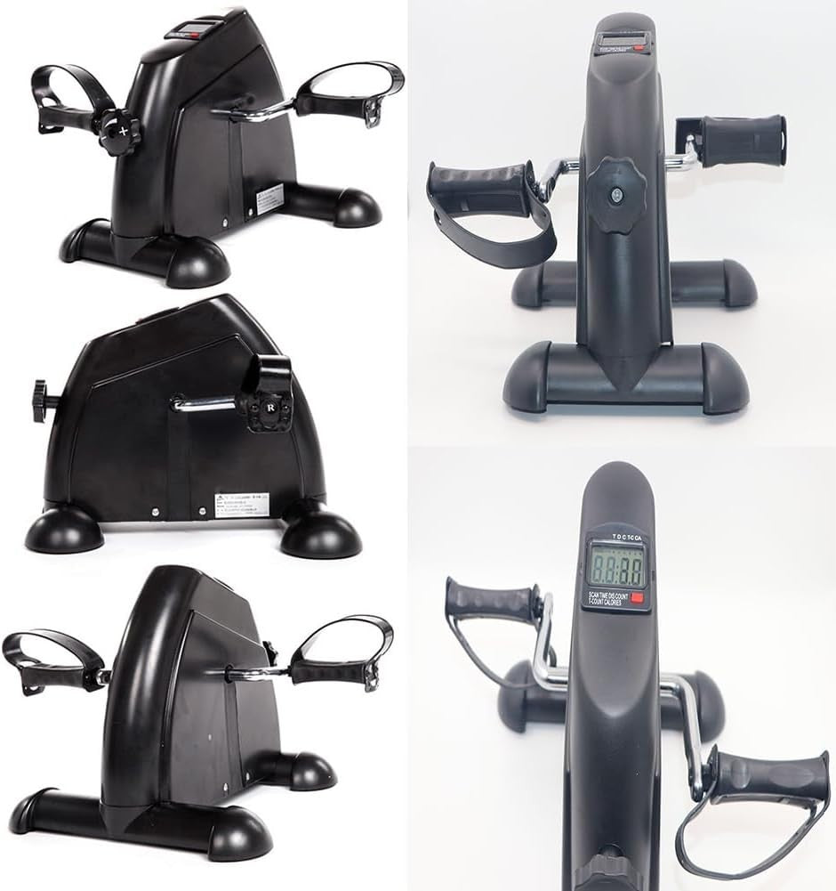 Compact Under Desk Pedal Bike Seated Arm Leg Trainer LCD