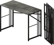 Folding Desk 103cm Grey No Assembly Home Office Computer Table