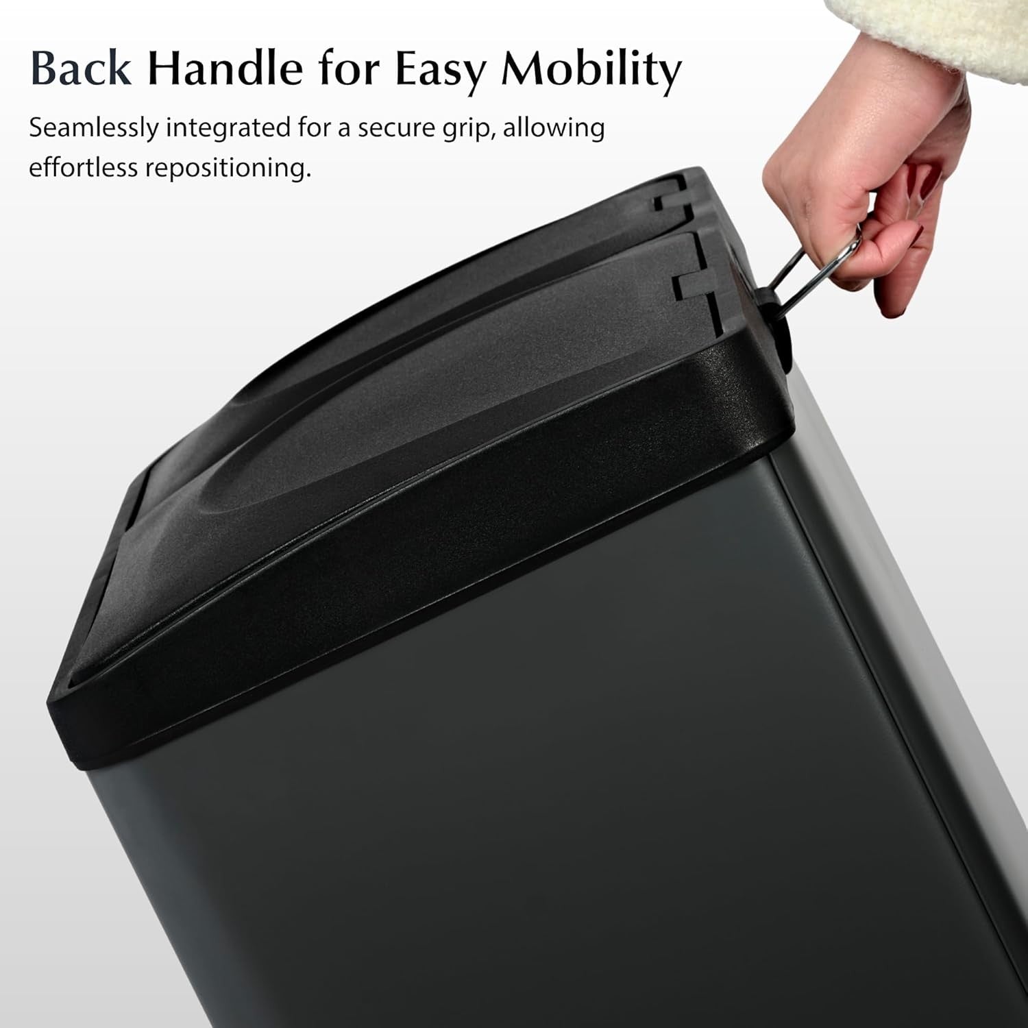 36L Recycling Bin 2 Compartment Waste Separation Black