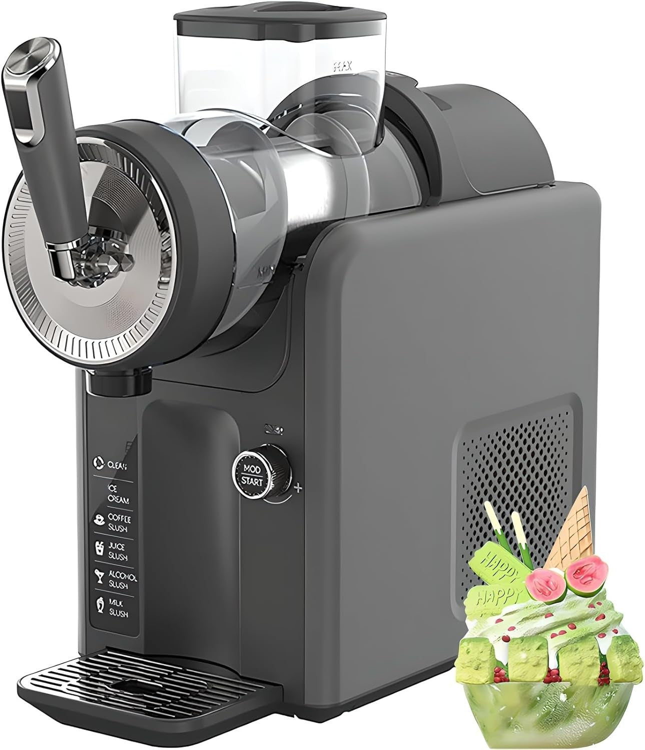 1.8L Slushy Machine Frozen Drink Maker 5 Preset Programs Self-Cleaning Grey