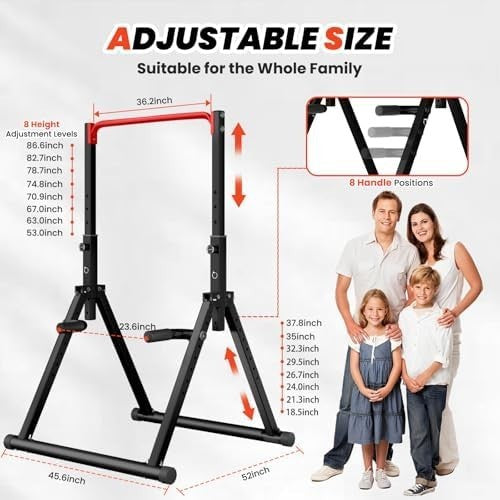Foldable Power Tower Pull Up Dip Station Home Gym Strength Rack