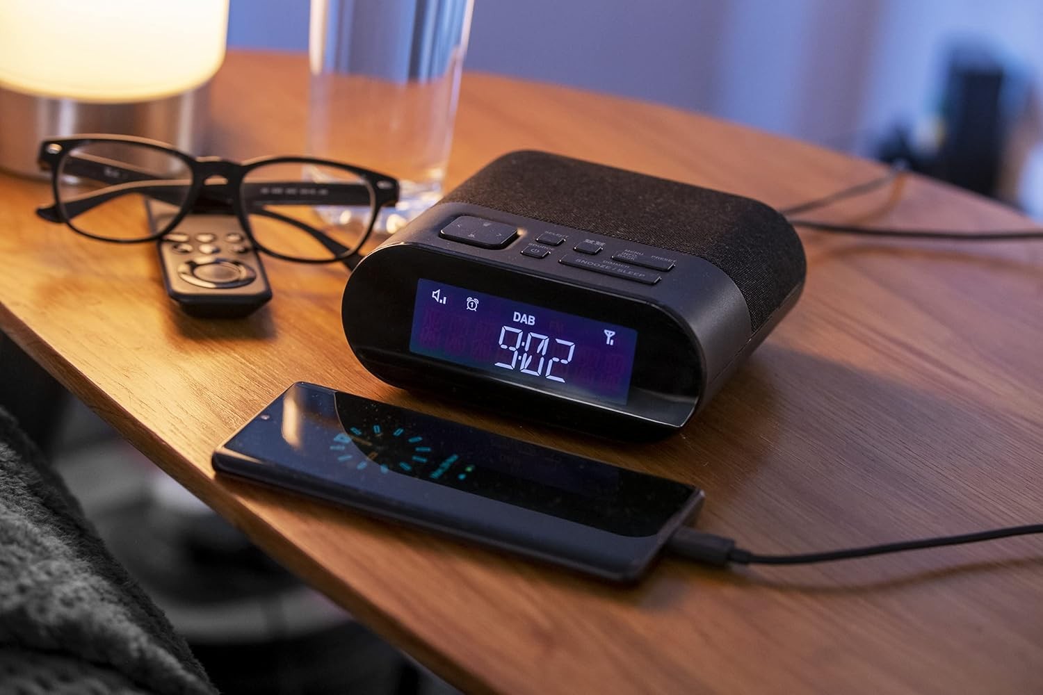 DAB DAB+ FM Clock Radio LED Display USB Charging Dual Alarm Presets