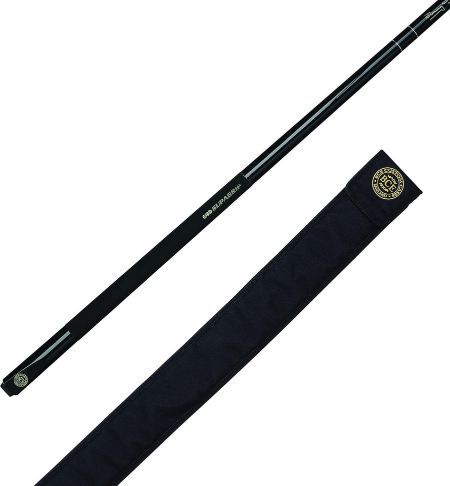57in 2 Piece Snooker Pool Cue 9.5mm Tip Centre Joint Case
