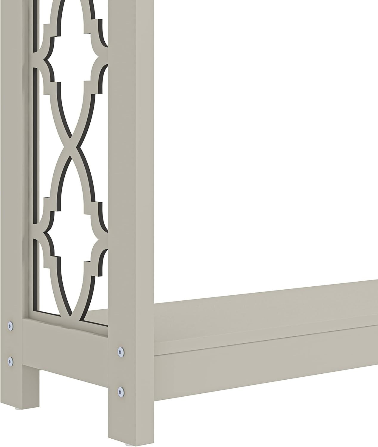 Slim Console Table Grey Oak – Narrow Entryway Shelf for Hallway Storage