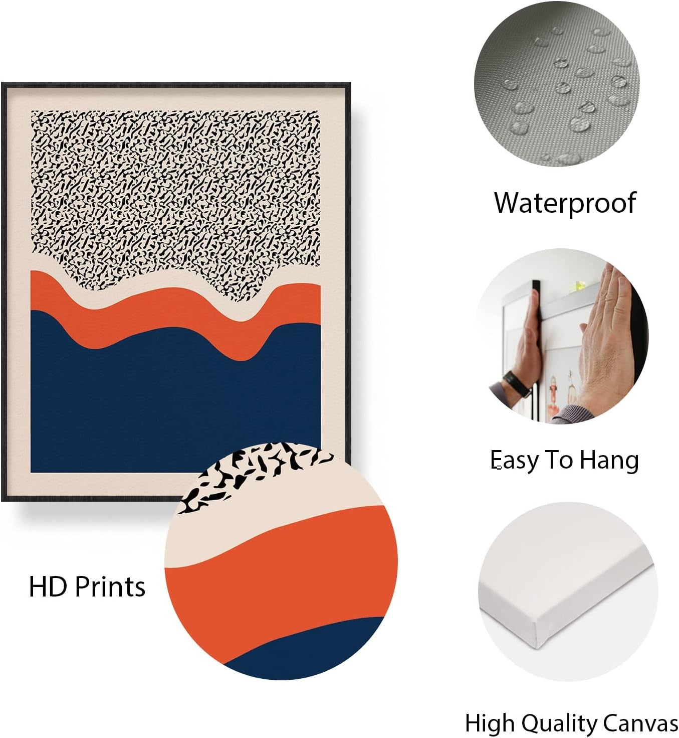 Abstract Wall Art Prints Set of 9 Modern Boho 8x10 Unframed