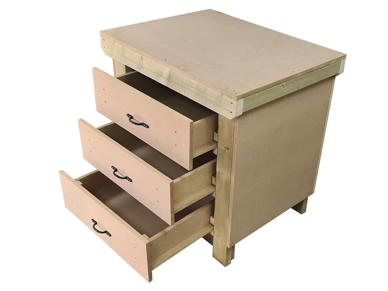 3ft Heavy Duty Wooden Workbench Tool Cabinet – 18mm MDF Top & Drawers
