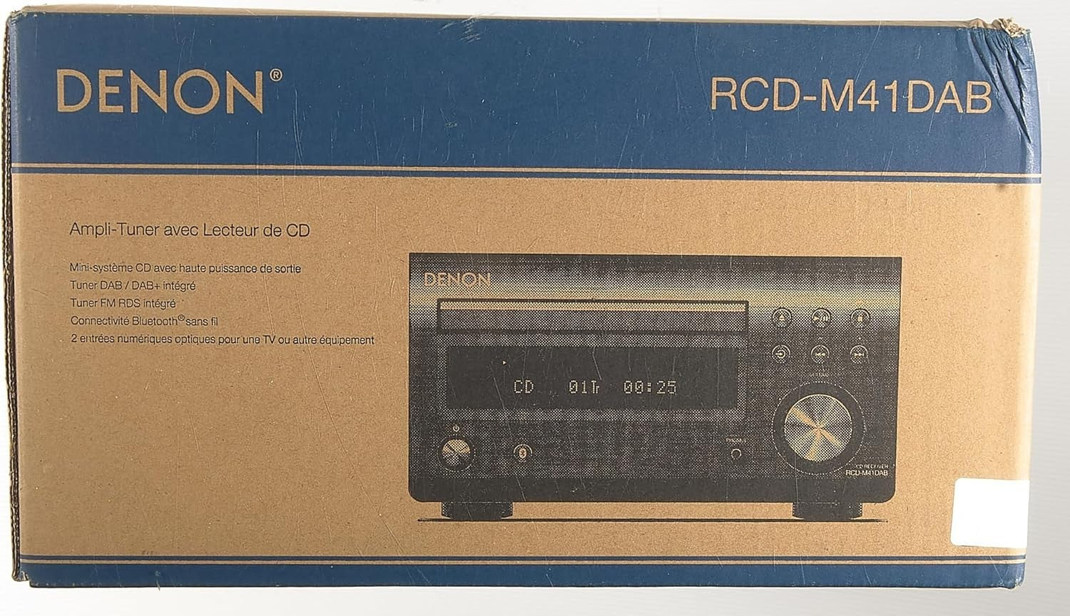 Hi-Fi Receiver CD Player Bluetooth DAB+ FM 2x30W Optical Input Silver