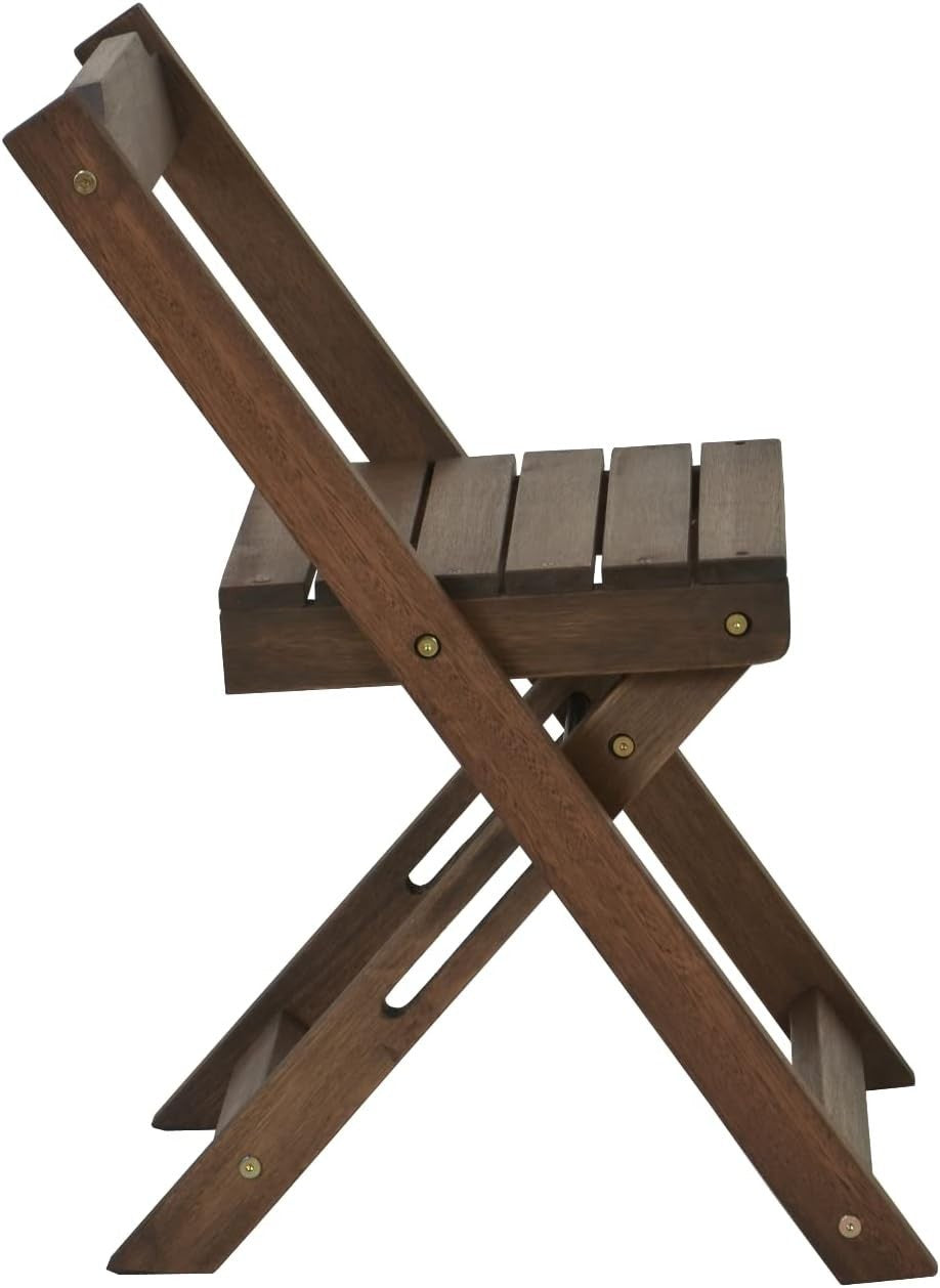 Folding Butterfly Dining Set with 4 Chairs Grey Teak Eucalyptus Wood