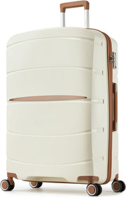 28” Large Lightweight Hard Shell Suitcase PP Spinner Wheels TSA Lock