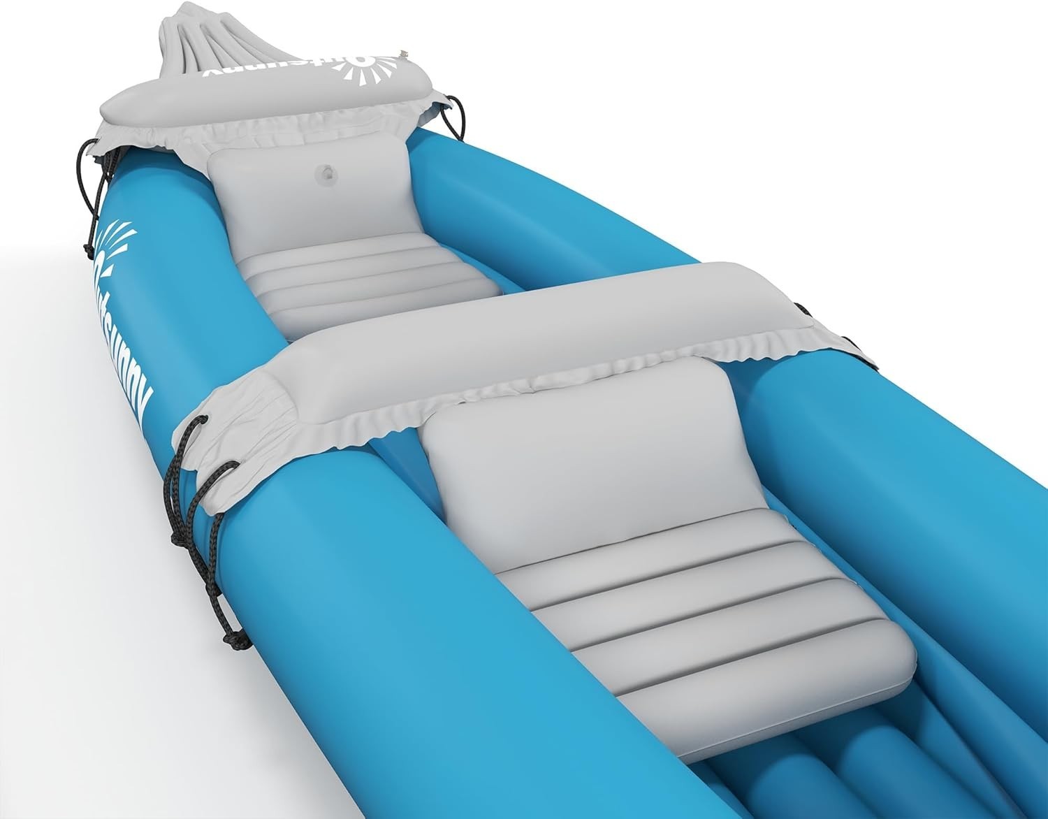 2 Person Inflatable Kayak Canoe Set w/ Pump Oars Repair Kit