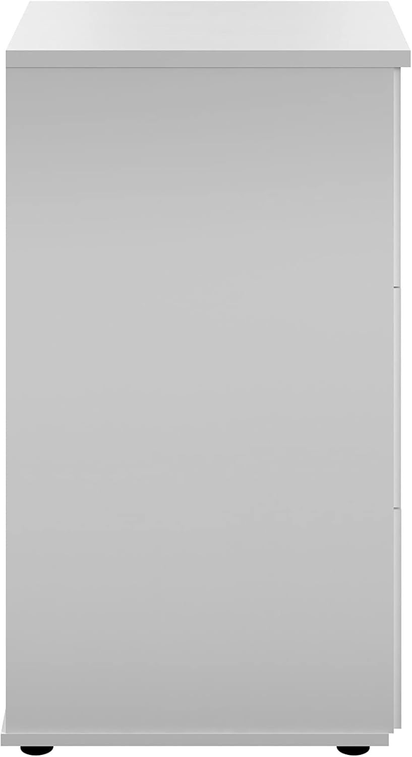 White Filing Cabinet 3 Drawer Lockable 105cm Heavy Duty Office