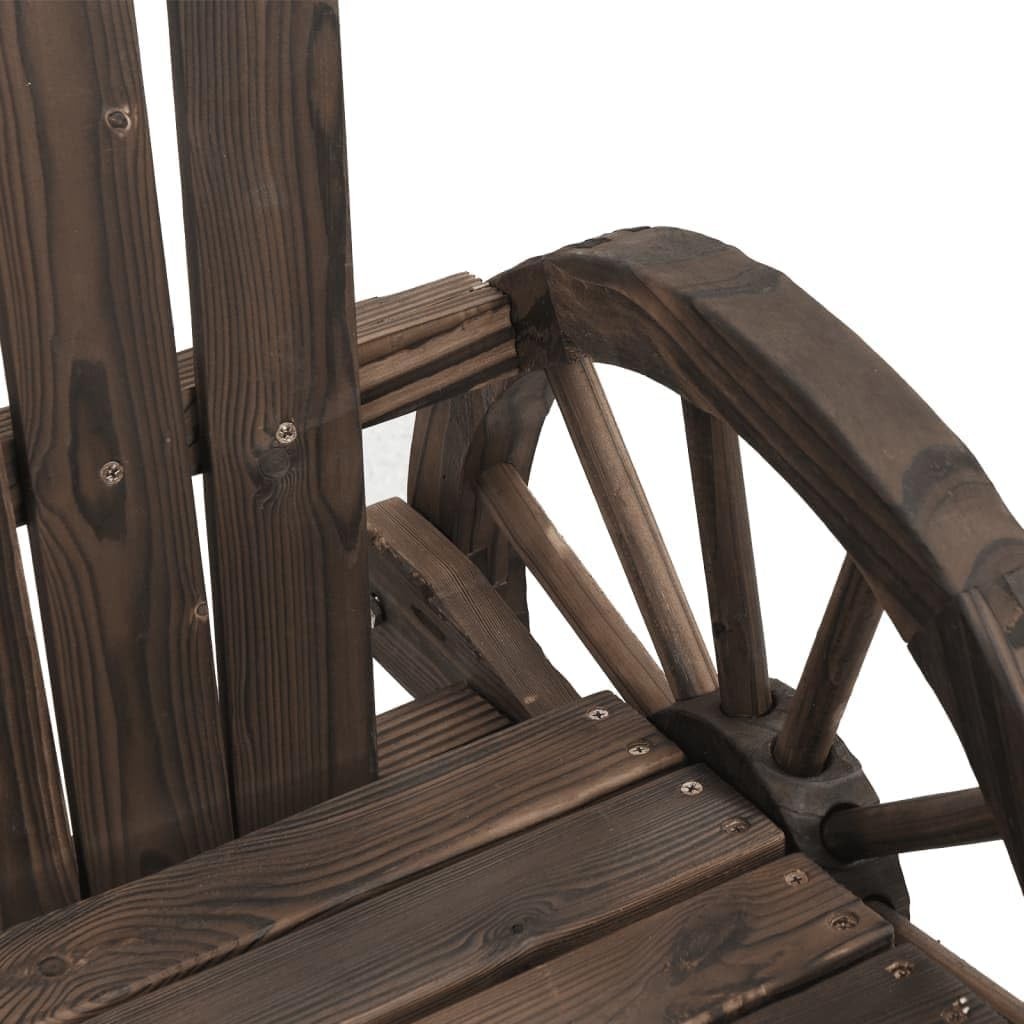 Wood Rocking Garden Chair Outdoor Adirondack Seat Rustic Comfort Deck Lawn