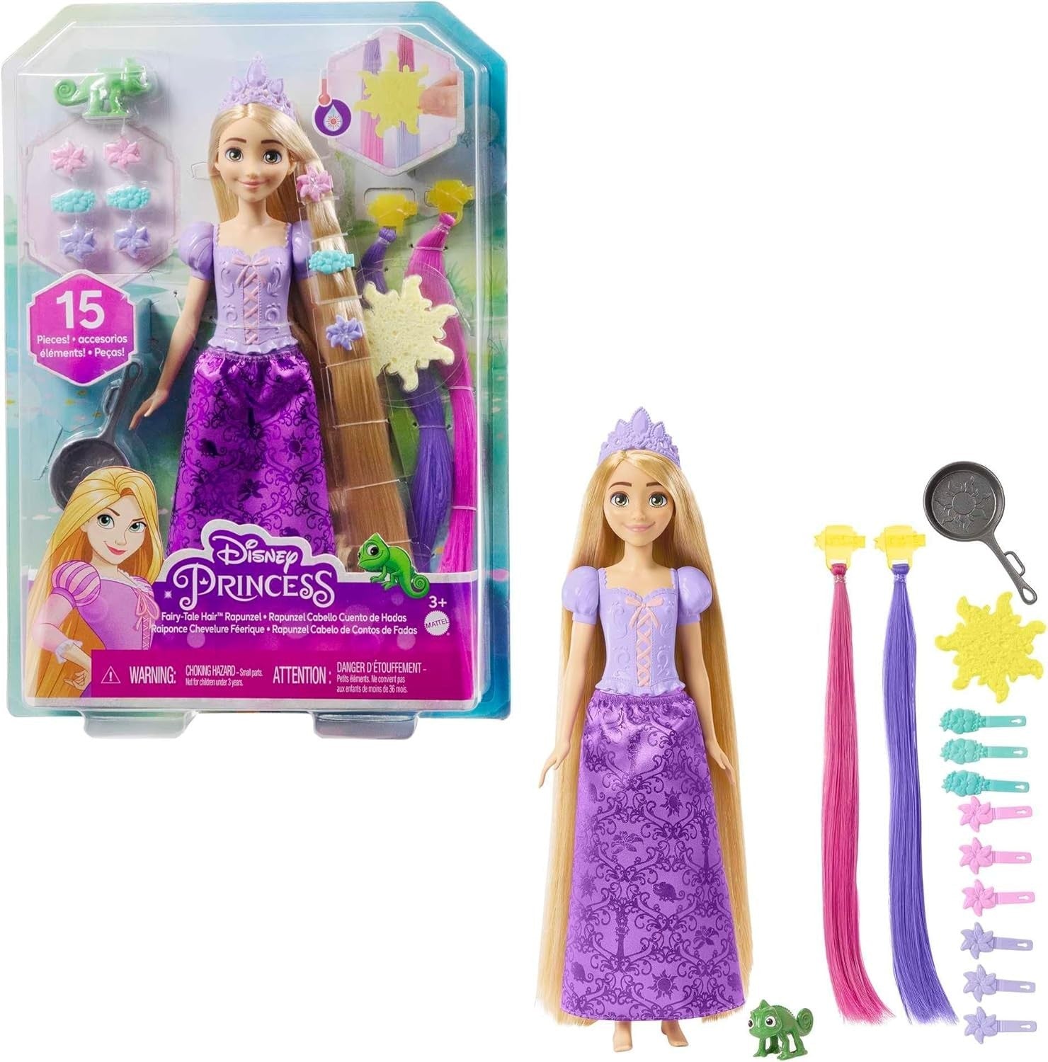 Color Change Hair Fashion Doll Long Hair Styling Set Chameleon